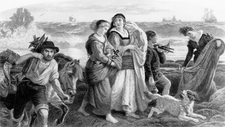 Drift Wreck from the Armada, print made by C.H. Jeens, published in Art Journal